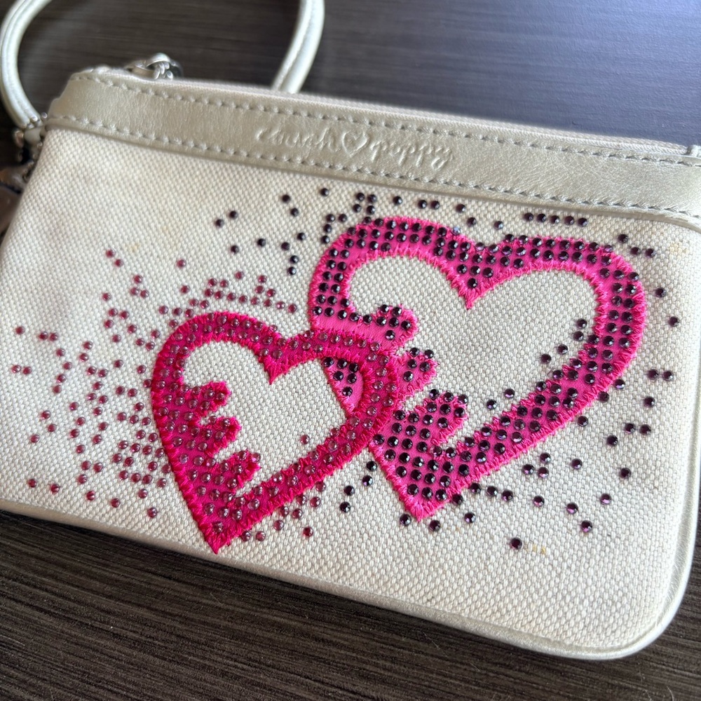 Coach Poppy Crystal Heart Wristlet (White/Pink) 2010 Limited Edition - Picture 4 of 11